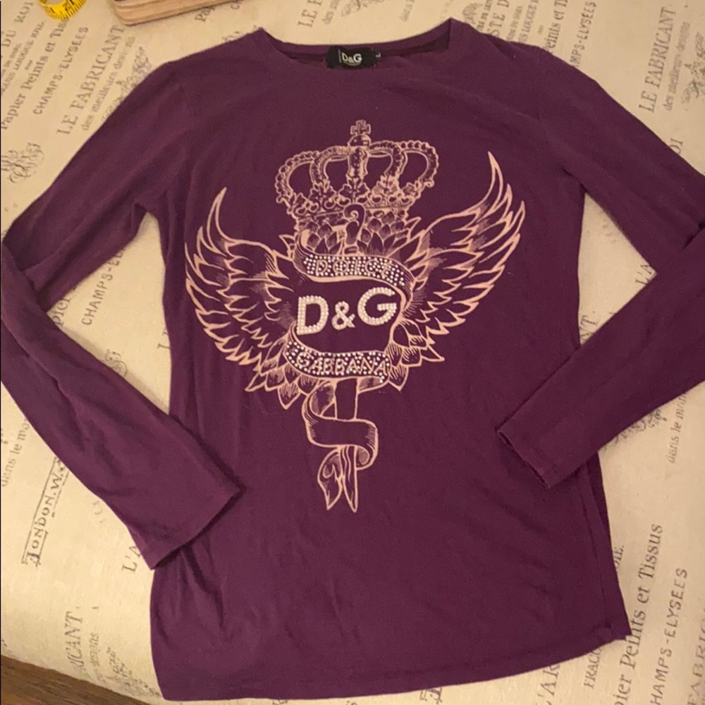 Dolce and Gabbana purple long sleeve